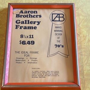 Unique Vintage Orange Gallery Frame